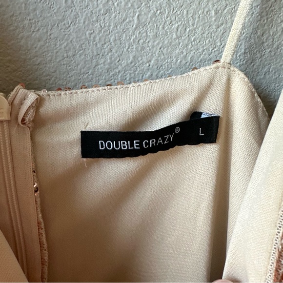 Double Crazy sexy sequin sparkly spaghetti strap mini dress - Picture 4 of 8